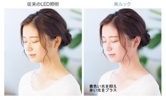 肌の色を引き立てて顔全体をしっかり照らす『美ルック』と丁度いいコンパクトな『エスタ』　目黒区W様邸